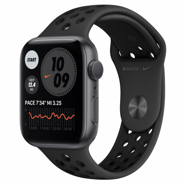 Apple Watch Nike Series 6 (2020) 44mm vesmírně šedý hliník s antracitovým / černým sportovním řemínkem