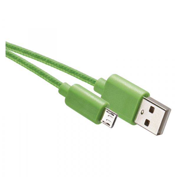 USB kabel 2.0 A/M - micro B/M 1m zelený