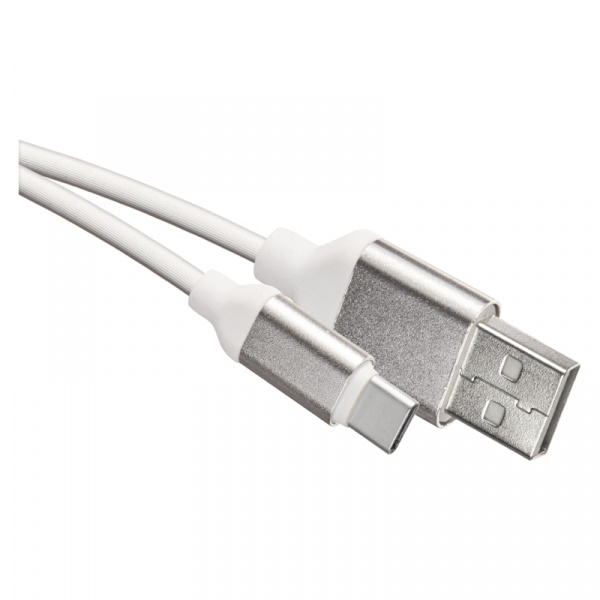 USB kabel 2.0 A/M - C/M 1m bílý