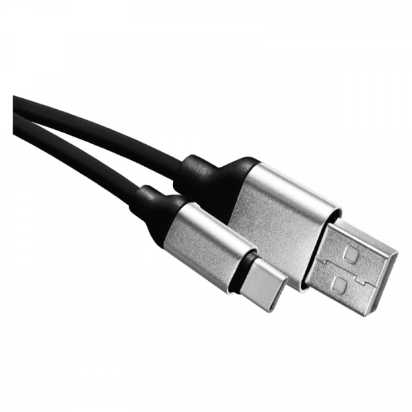 USB kabel 2.0 A/M - C/M 1m černý