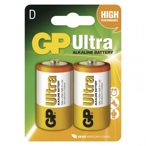 Alkalická baterie GP Ultra D (LR20)