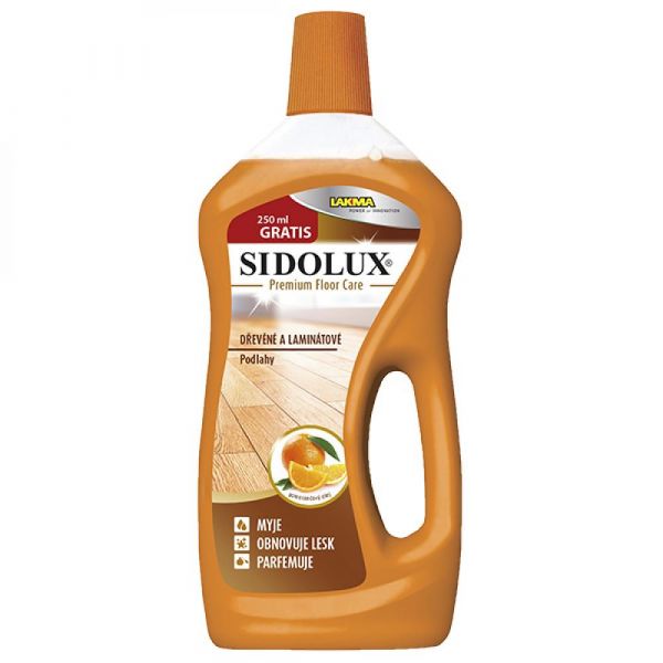 Sidolux Premium Floor Care na dřevěné a laminátové podlahy - pomerančový olej 750ml+250ml