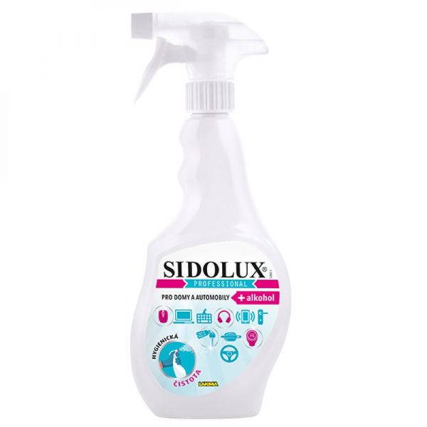 Sidolux Professional k udržení hygienické čistoty s alkoholem, dům a auto 500ml