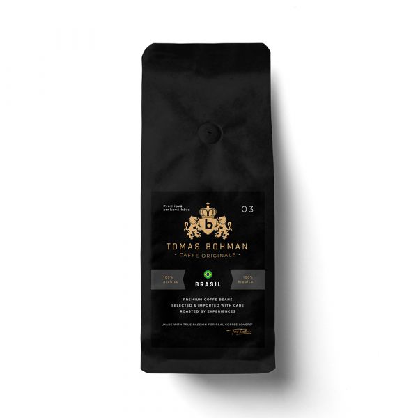 Prémiová čerstvě pražená zrnková káva Tomas TPC Caffe Originale - Brasil 250g